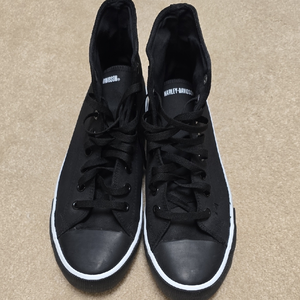 Harley-Davidson Men's Black Canvas Sneakers